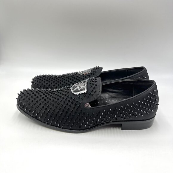 Stacy Adams‎ Mens Size 7.5 7.5M Sabre Black Spiked Studded Slip On Loafers Shoes main image 10